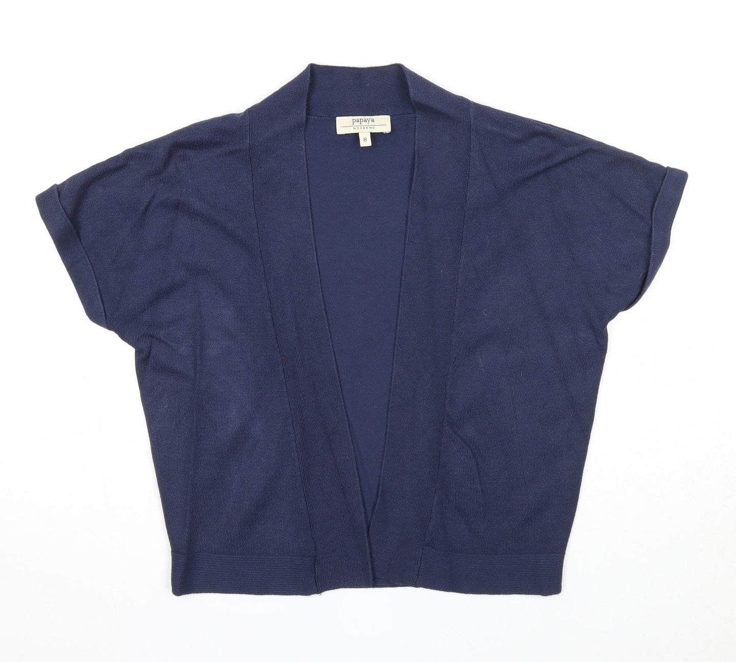 Womens UK Size 8 Papaya Blue Cardigan Jumper