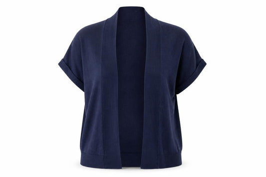 Womens UK Size 8 Papaya Blue Cardigan Jumper