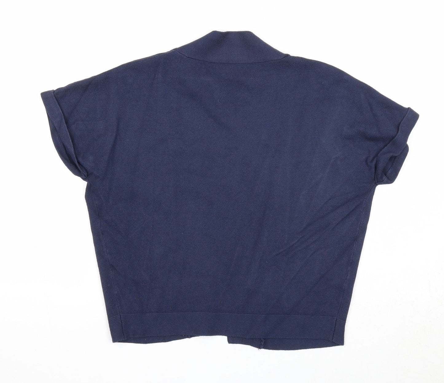 Womens UK Size 8 Papaya Blue Cardigan Jumper