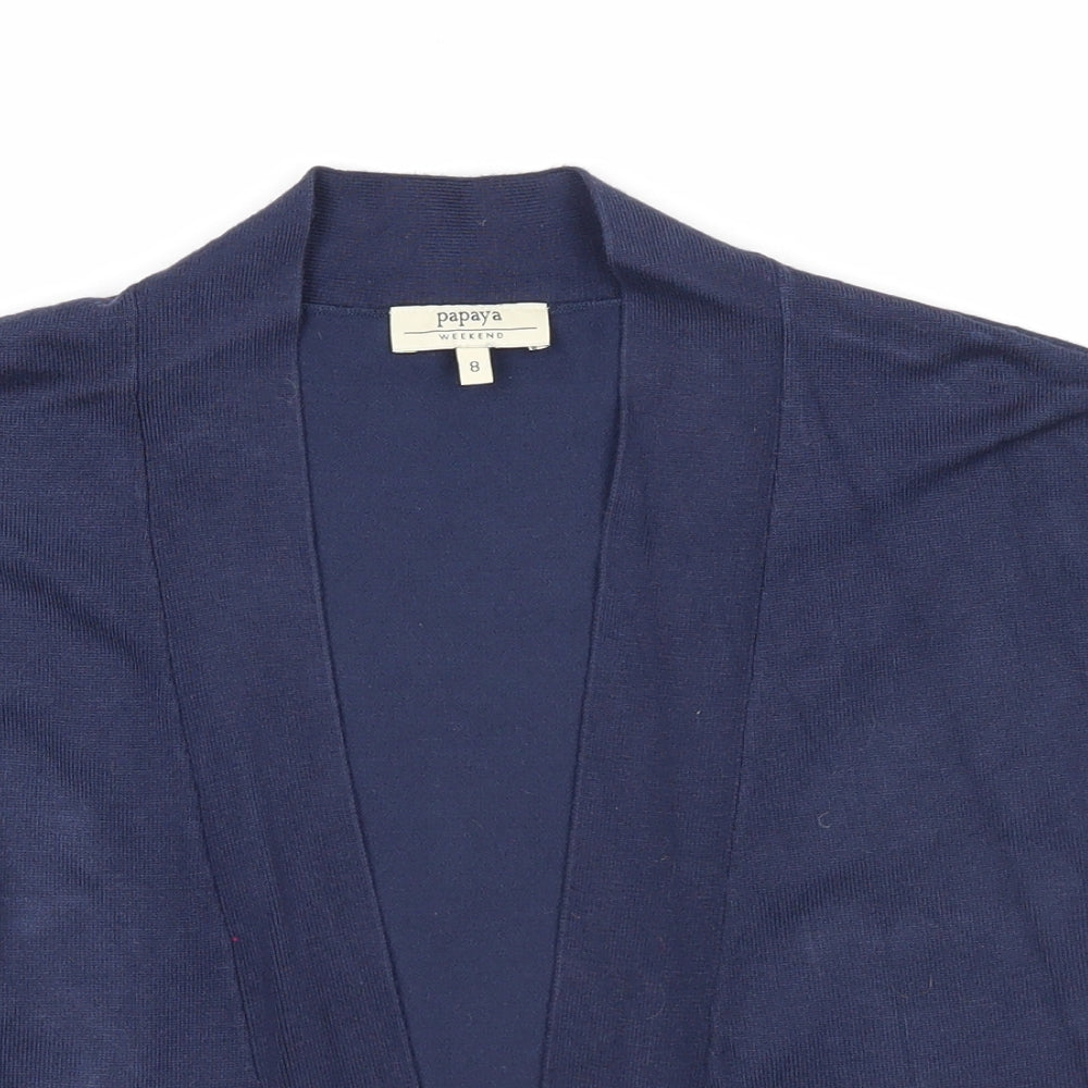 Womens UK Size 8 Papaya Blue Cardigan Jumper