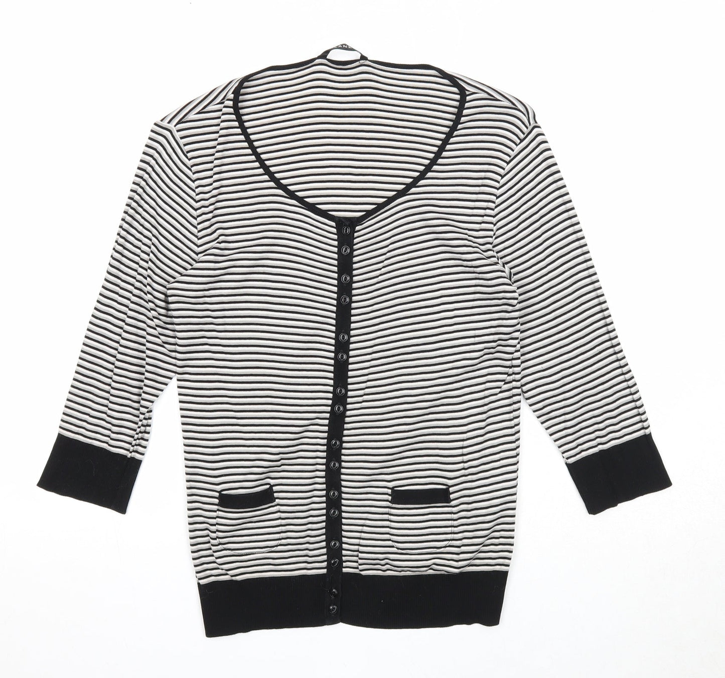 Womens UK Size M Planet Black Cardigan Jumper