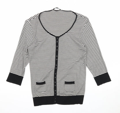 Womens UK Size M Planet Black Cardigan Jumper