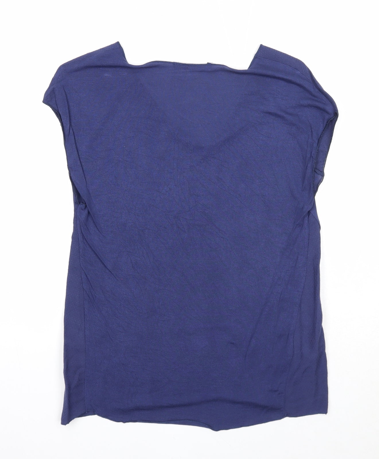 Womens UK Size XS Mango Blue Basic T-Shirt