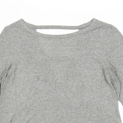 Soluxe Womens Grey Polyester Pullover Casual Size S Round Neck Pullover