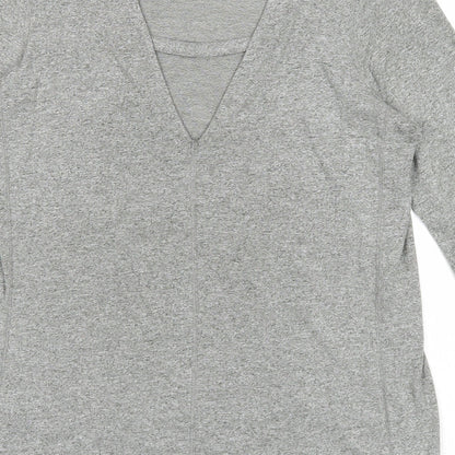 Soluxe Womens Grey Polyester Pullover Casual Size S Round Neck Pullover