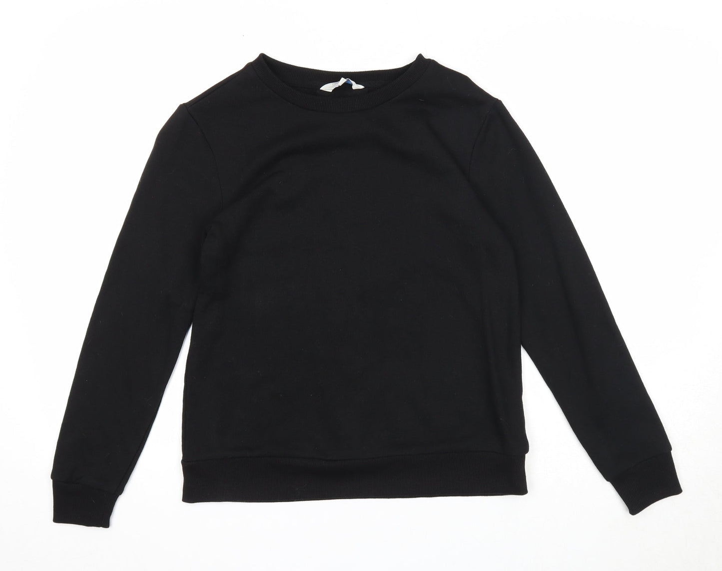 Peacocks Womens Black Polyester Pullover Sweatshirt Size 8 Pullover
