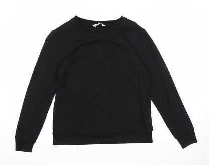 Peacocks Womens Black Polyester Pullover Sweatshirt Size 8 Pullover