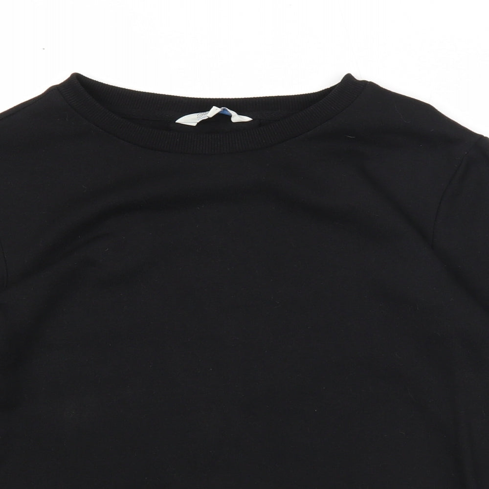 Peacocks Womens Black Polyester Pullover Sweatshirt Size 8 Pullover