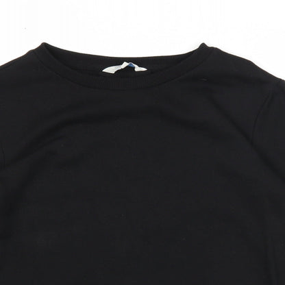 Peacocks Womens Black Polyester Pullover Sweatshirt Size 8 Pullover