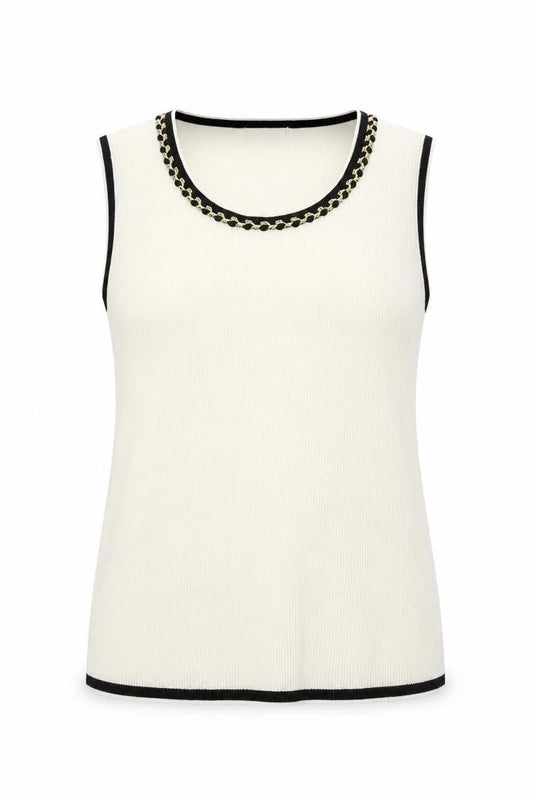 Nightingales Womens Beige Acrylic Basic Blouse Size 16 Round Neck