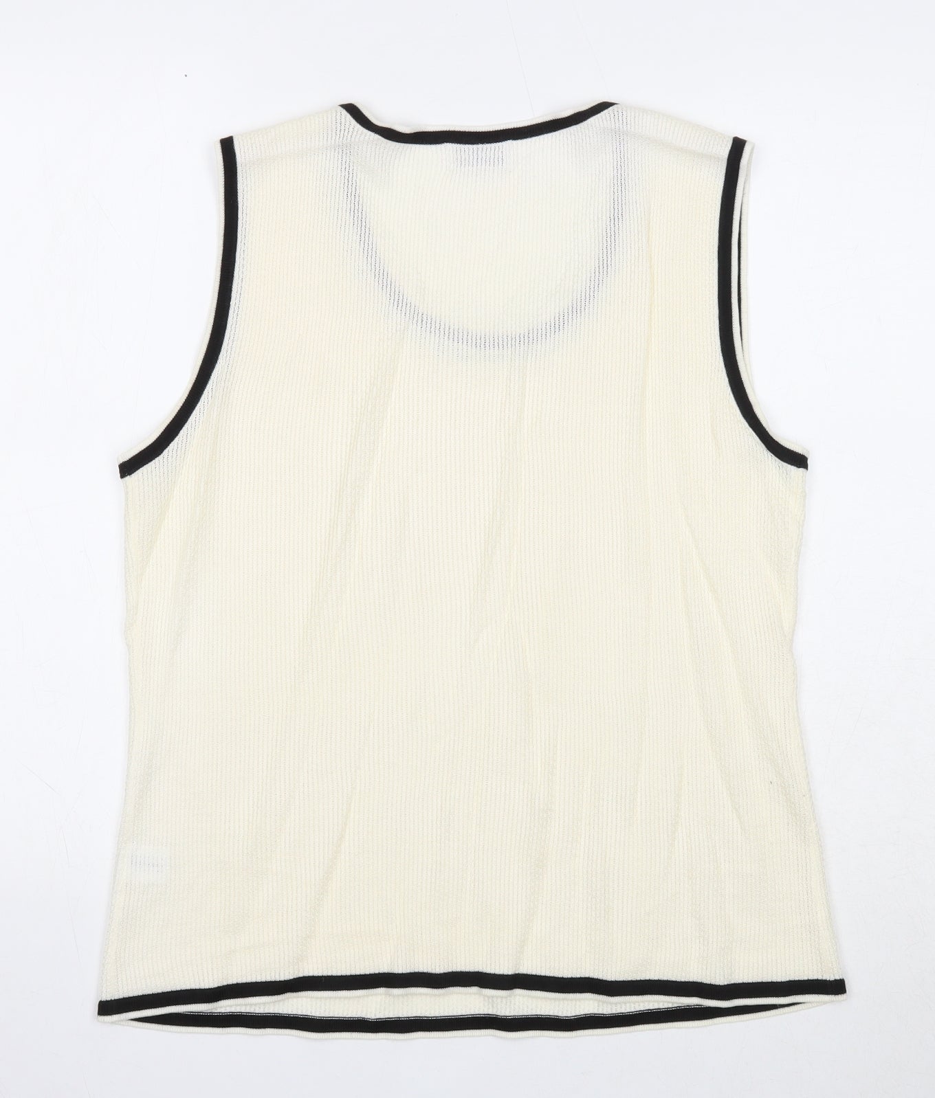 Nightingales Womens Beige Acrylic Basic Blouse Size 16 Round Neck