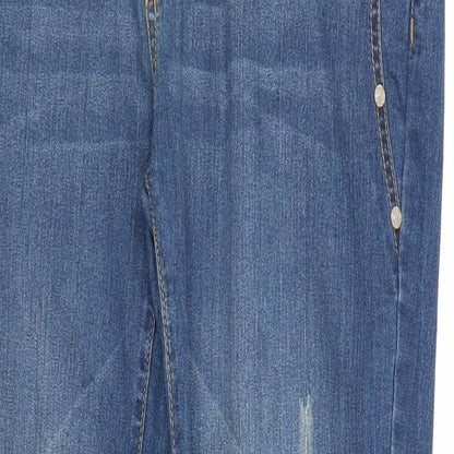 Janina Womens Blue Cotton Skinny Jeans Size 8 Regular Zip