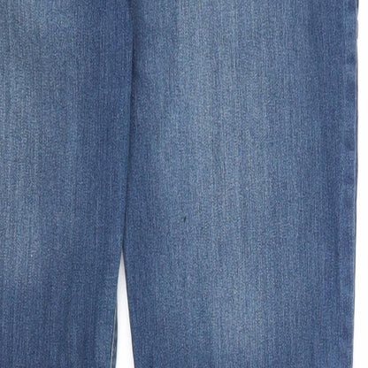 Janina Womens Blue Cotton Skinny Jeans Size 8 Regular Zip