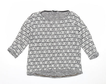Womens UK Size 14 NEXT White Pullover Jumper
