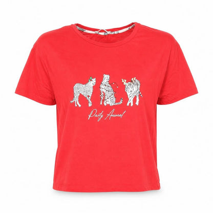 Womens UK Size XS New Look Red Basic T-Shirt