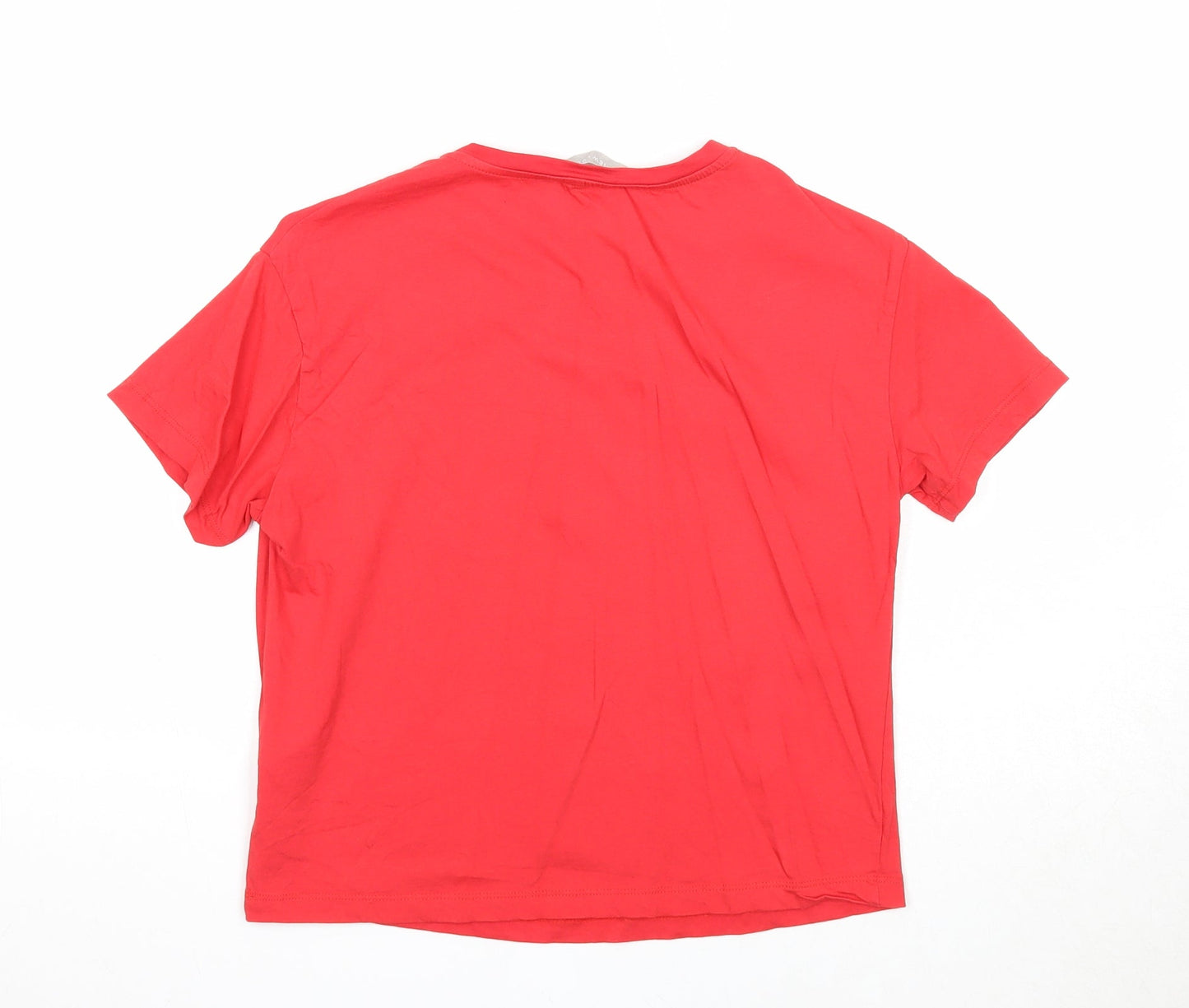 Womens UK Size XS New Look Red Basic T-Shirt