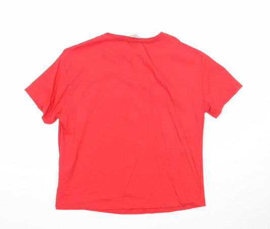Womens UK Size XS New Look Red Basic T-Shirt