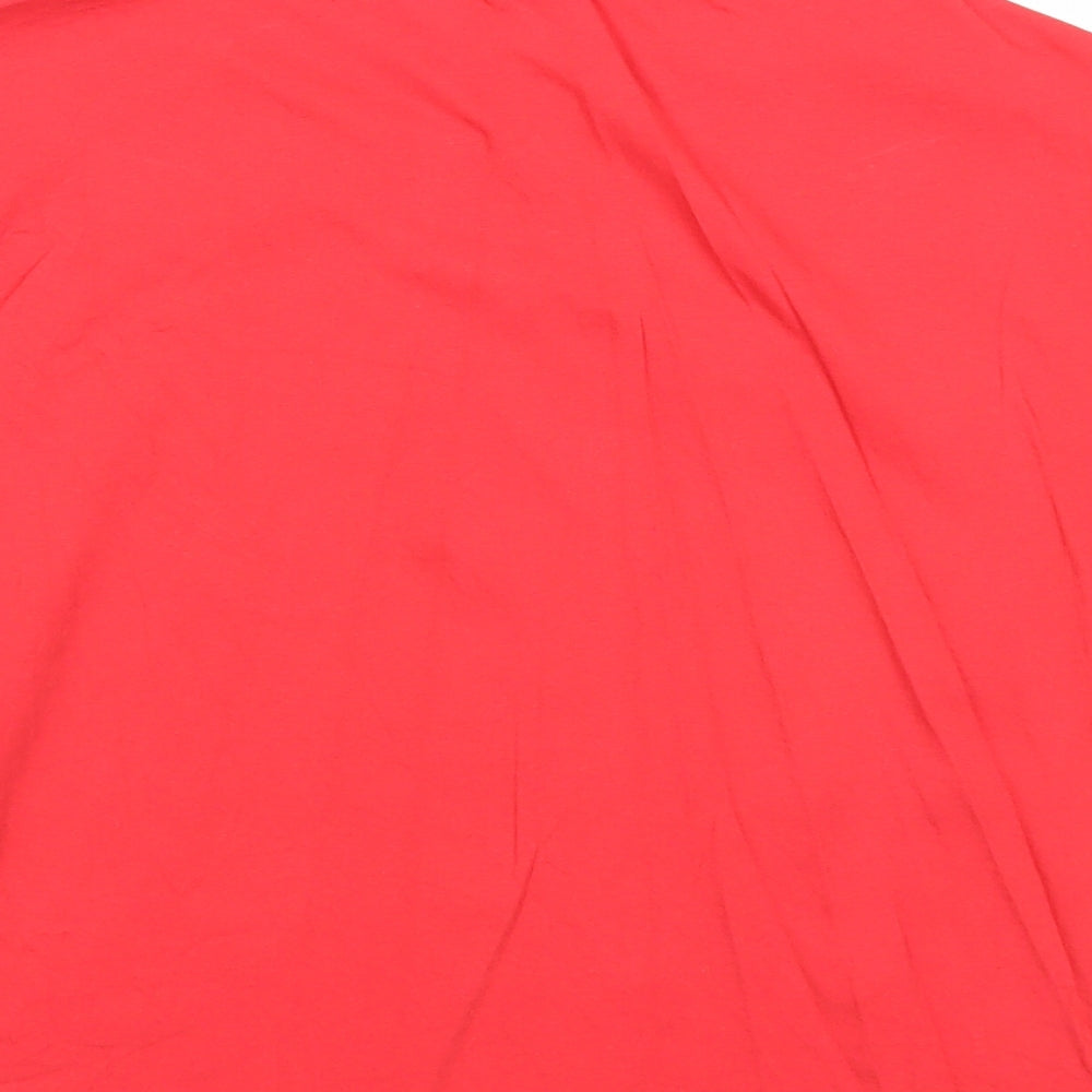 Womens UK Size XS New Look Red Basic T-Shirt