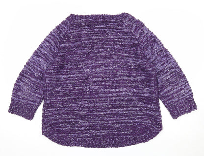 Womens UK Size M Bonmarché Purple Pullover Jumper