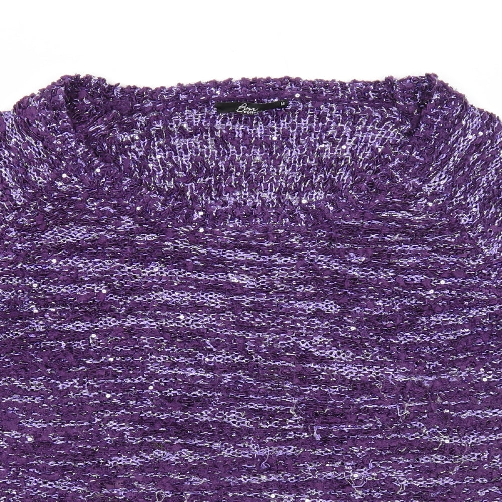 Womens UK Size M Bonmarché Purple Pullover Jumper