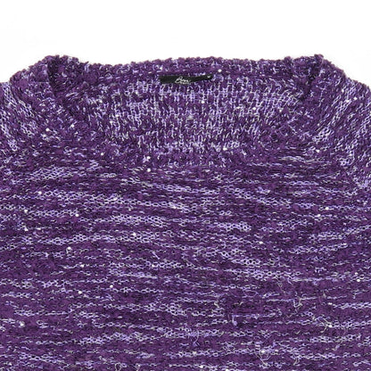 Womens UK Size M Bonmarché Purple Pullover Jumper