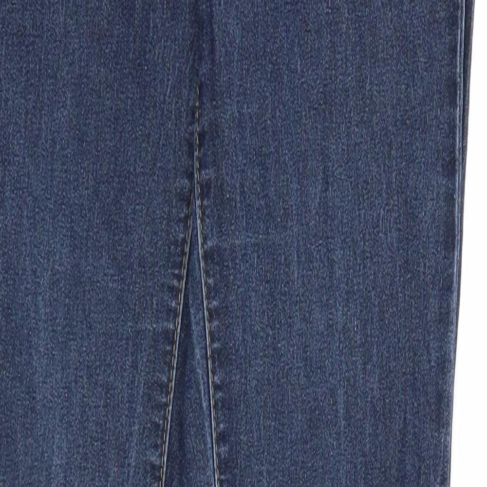 Denim & Co. Womens Blue Cotton Skinny Jeans Size 8 Regular Zip