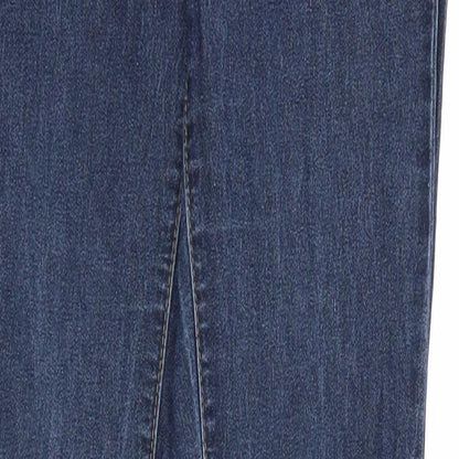 Denim & Co. Womens Blue Cotton Skinny Jeans Size 8 Regular Zip