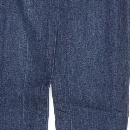 Denim & Co. Womens Blue Cotton Skinny Jeans Size 8 Regular Zip