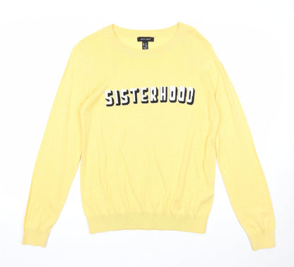 Womens UK Size 10 New Look Yellow Pullover Jumper