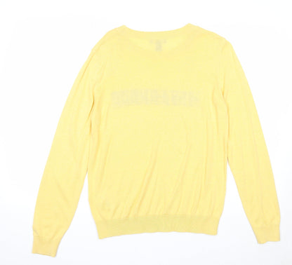 Womens UK Size 10 New Look Yellow Pullover Jumper