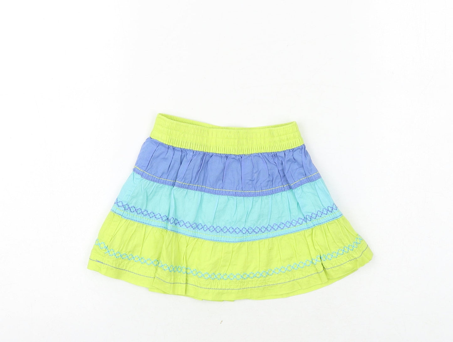 Cherokee Baby Multicoloured Striped 100% Cotton A-Line Skirt Size 9-12 Months Pull On