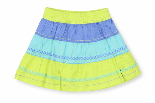 Cherokee Baby Multicoloured Striped 100% Cotton A-Line Skirt Size 9-12 Months Pull On