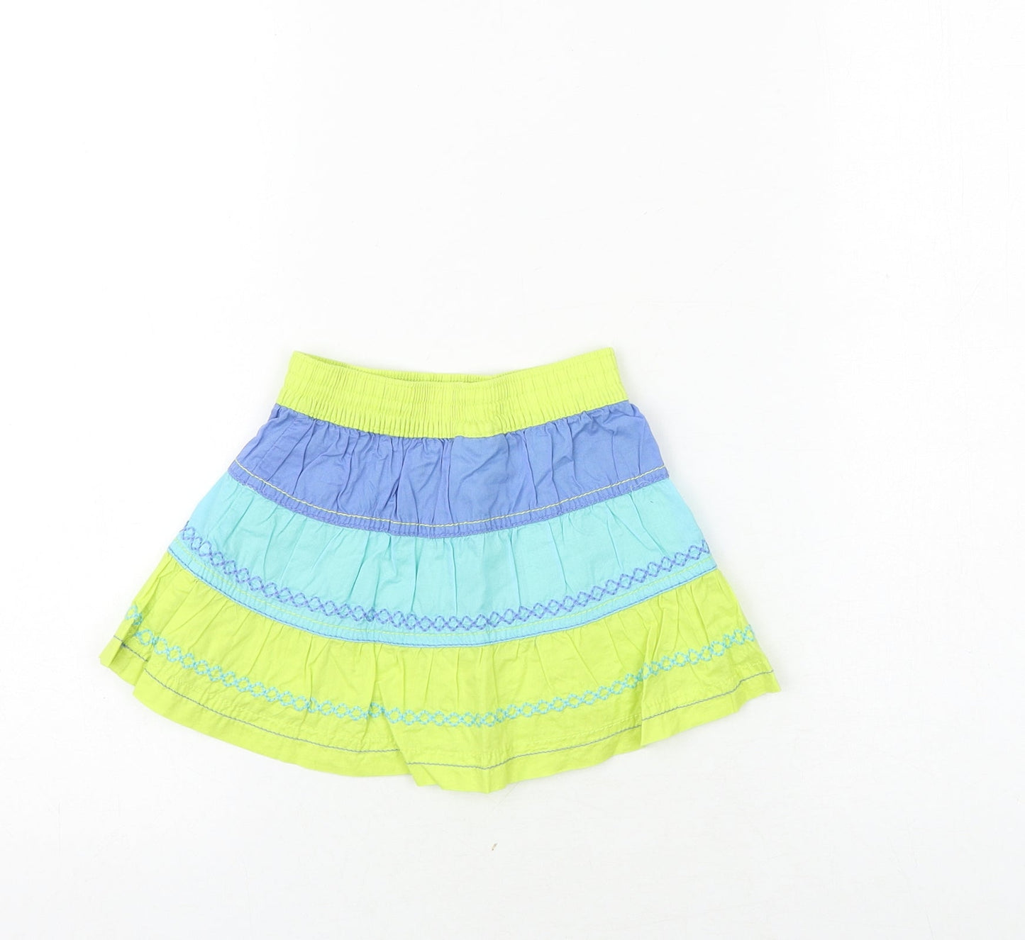 Cherokee Baby Multicoloured Striped 100% Cotton A-Line Skirt Size 9-12 Months Pull On