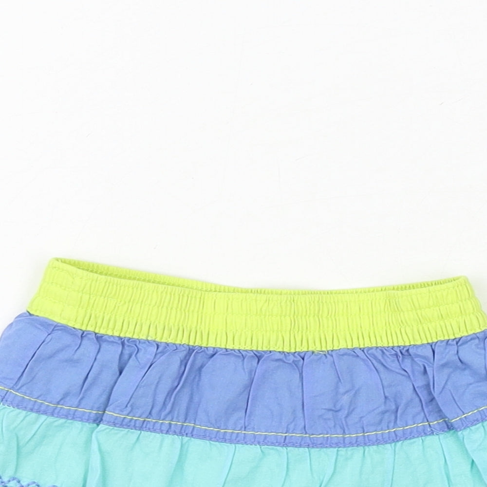 Cherokee Baby Multicoloured Striped 100% Cotton A-Line Skirt Size 9-12 Months Pull On