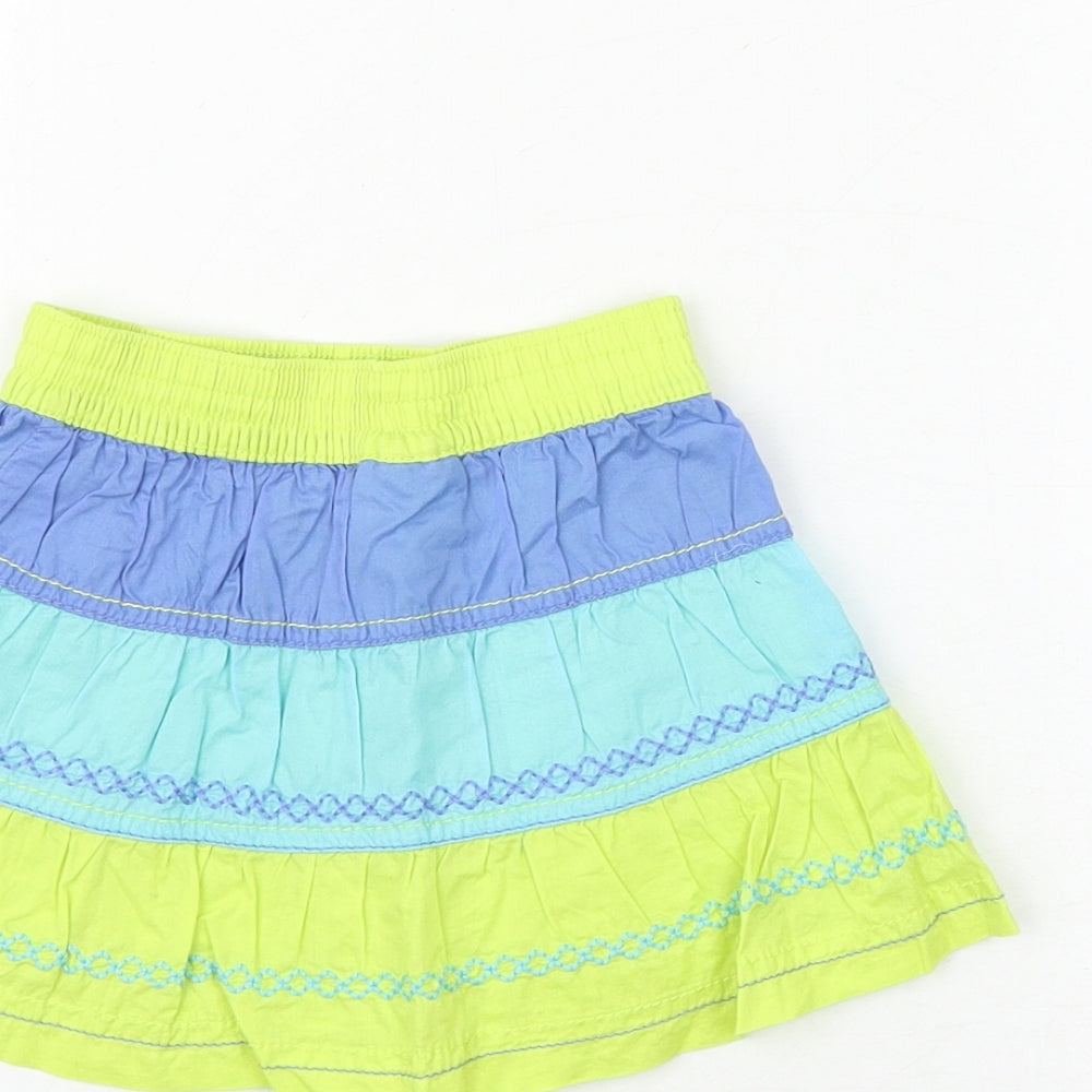 Cherokee Baby Multicoloured Striped 100% Cotton A-Line Skirt Size 9-12 Months Pull On
