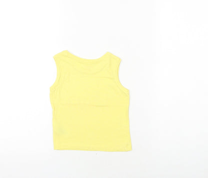 Primark Baby Yellow 100% Cotton Basic Tank Size 18-24 Months Round Neck Pullover - Hello Summer