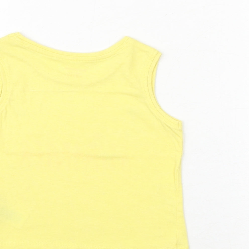 Primark Baby Yellow 100% Cotton Basic Tank Size 18-24 Months Round Neck Pullover - Hello Summer