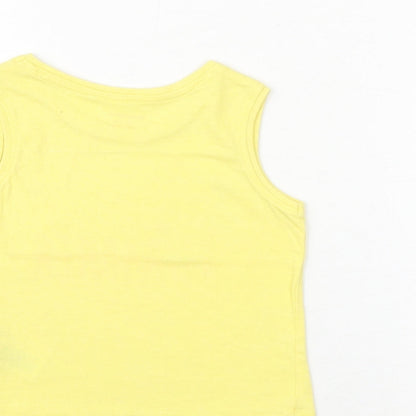 Primark Baby Yellow 100% Cotton Basic Tank Size 18-24 Months Round Neck Pullover - Hello Summer