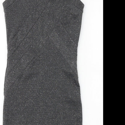 Lipsy Womens Red Polyester Bodycon Size 12 V-Neck Pullover