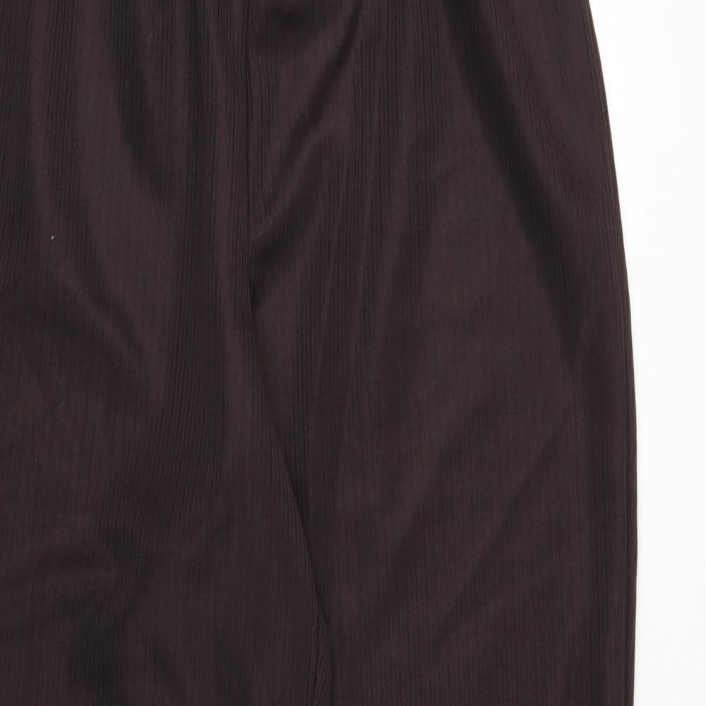 Womens UK Size 16 Preworn Regular Fit  Brown Trousers