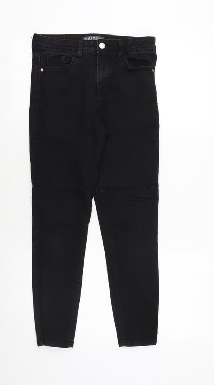 Denim & Co. Womens Black Cotton Skinny Jeans Size 10 Regular Zip