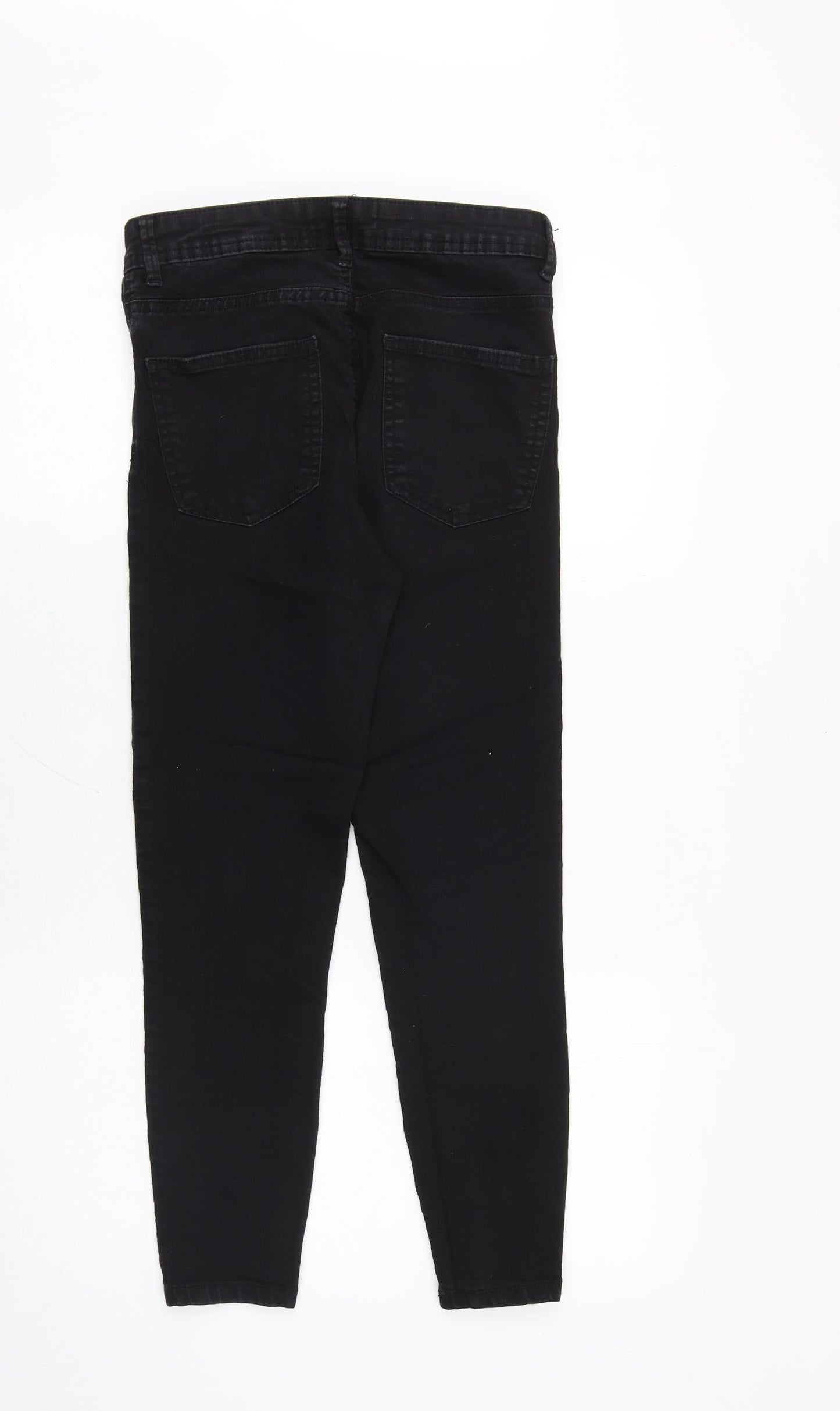 Denim & Co. Womens Black Cotton Skinny Jeans Size 10 Regular Zip