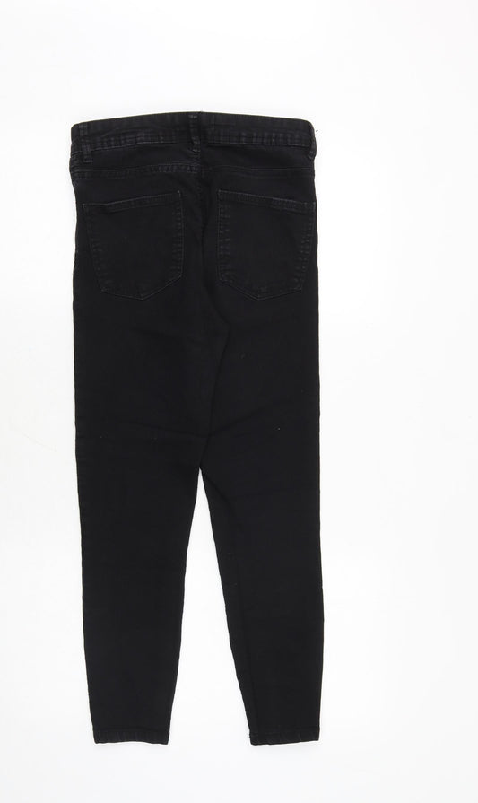 Denim & Co. Womens Black Cotton Skinny Jeans Size 10 Regular Zip