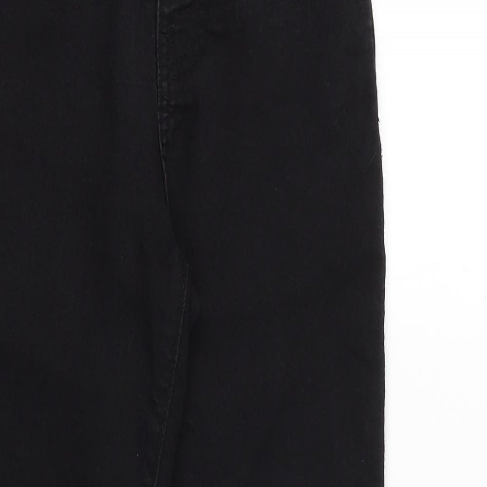 Denim & Co. Womens Black Cotton Skinny Jeans Size 10 Regular Zip