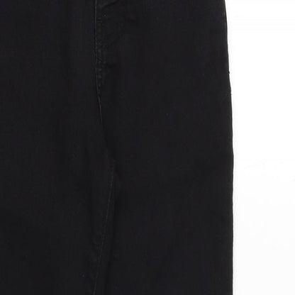 Denim & Co. Womens Black Cotton Skinny Jeans Size 10 Regular Zip