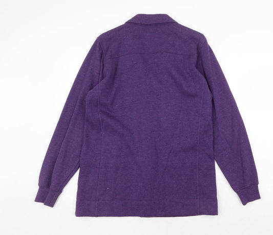 Cotton Traders Womens Purple Jacket Size 12 Button