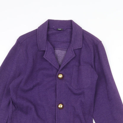 Cotton Traders Womens Purple Jacket Size 12 Button