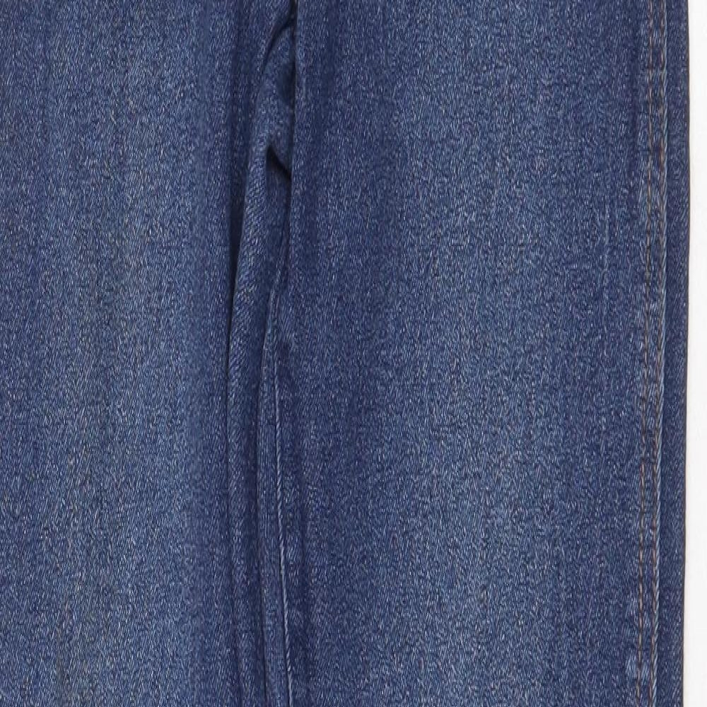 Peacocks Womens Blue Cotton Skinny Jeans Size 8 Regular Zip