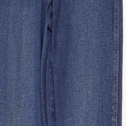 Peacocks Womens Blue Cotton Skinny Jeans Size 8 Regular Zip