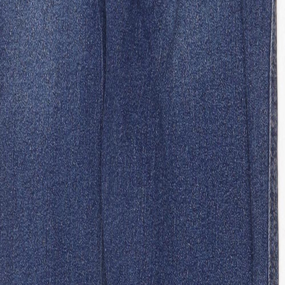 Peacocks Womens Blue Cotton Skinny Jeans Size 8 Regular Zip